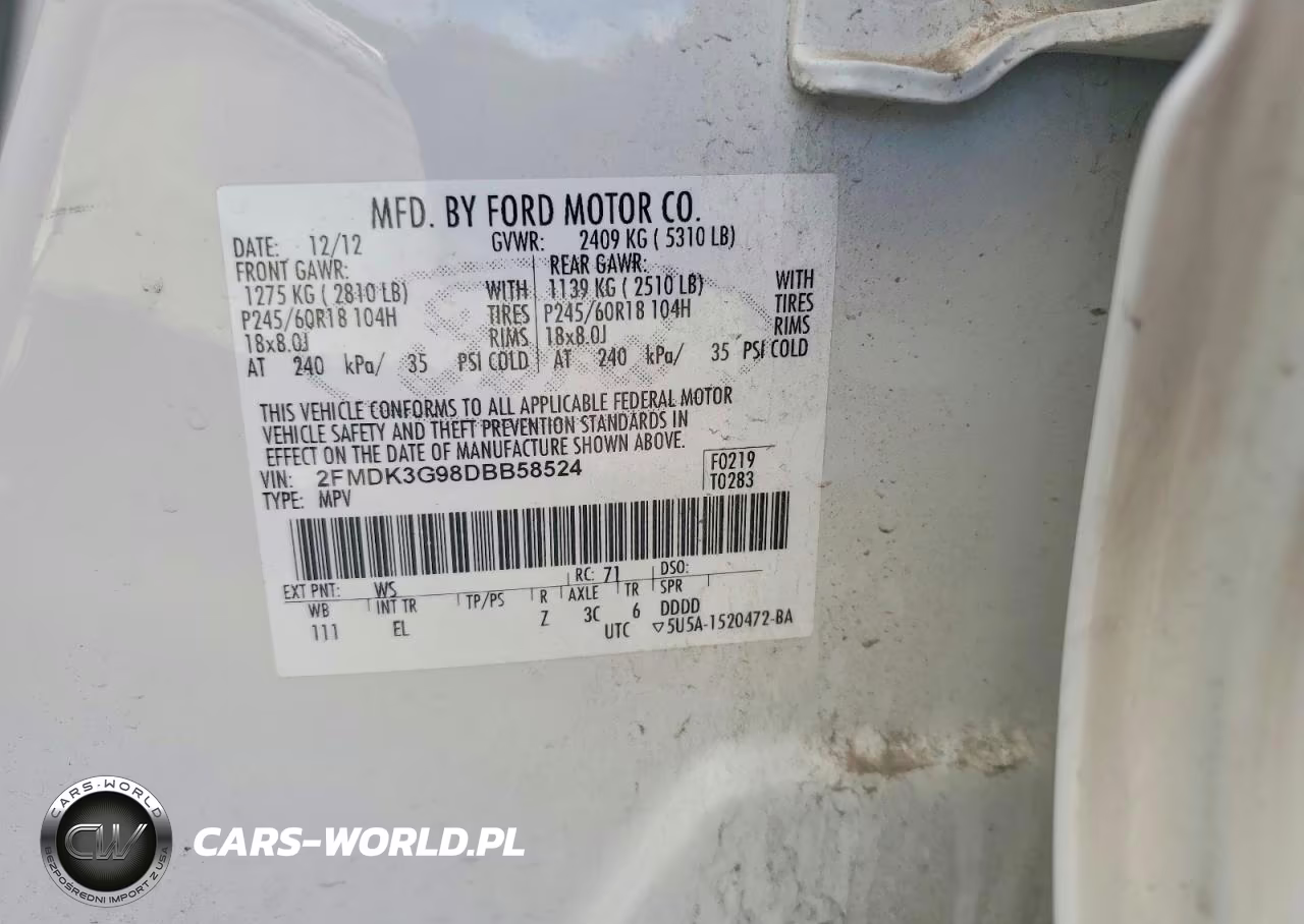 2013 Ford Edge Se VIN:2FMDK3G98DBB58524 - 13