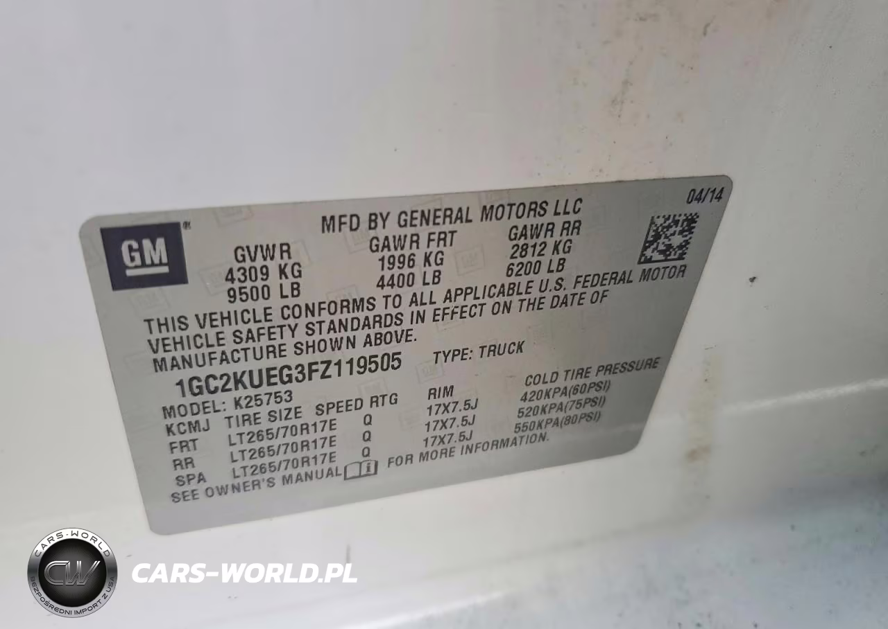 2015 Chevrolet Silverado K2500 Heavy Duty VIN:1GC2KUEG3FZ119505 - 12