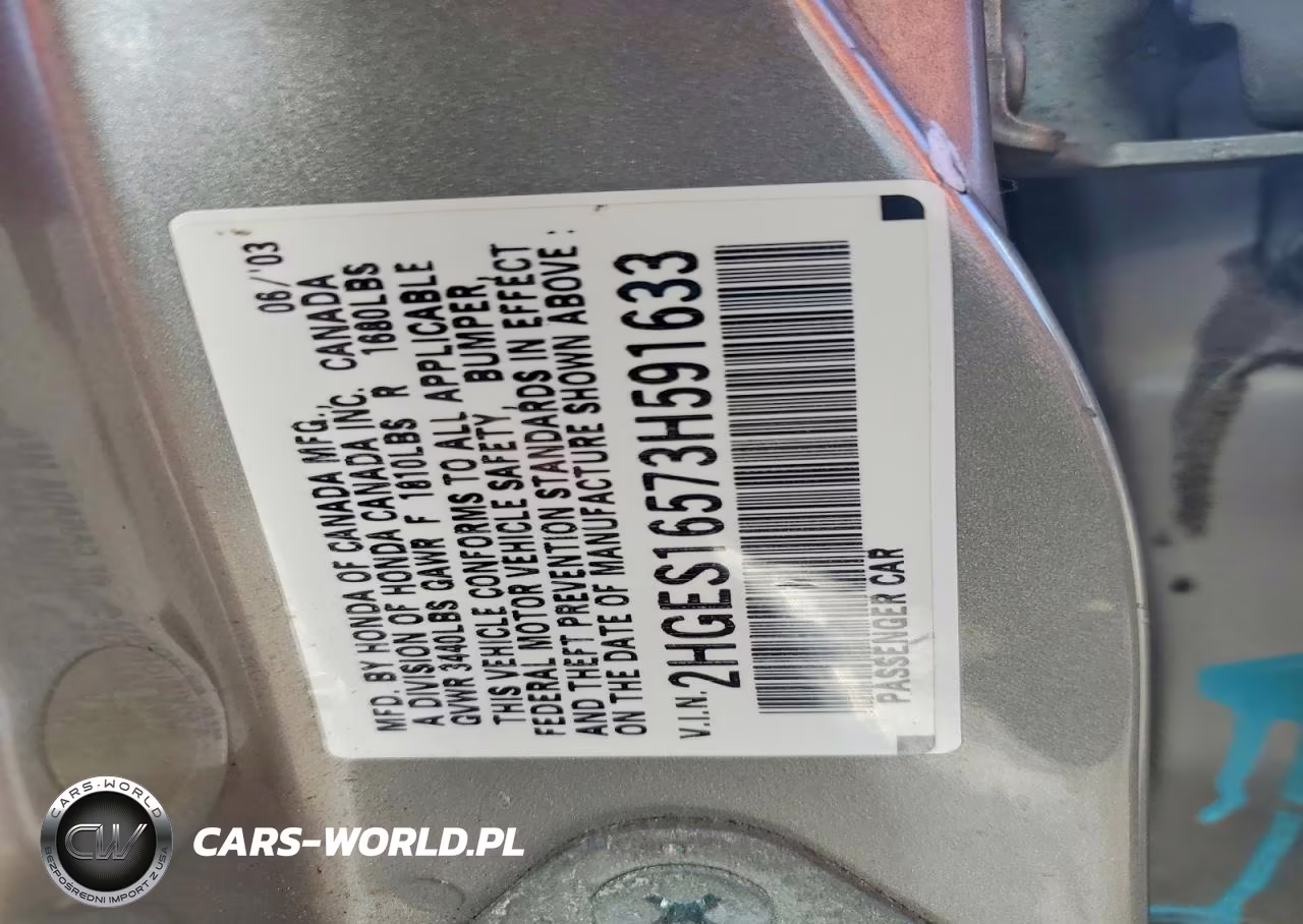 2003 Honda Civic Lx VIN:2HGES16573H591633 - 12