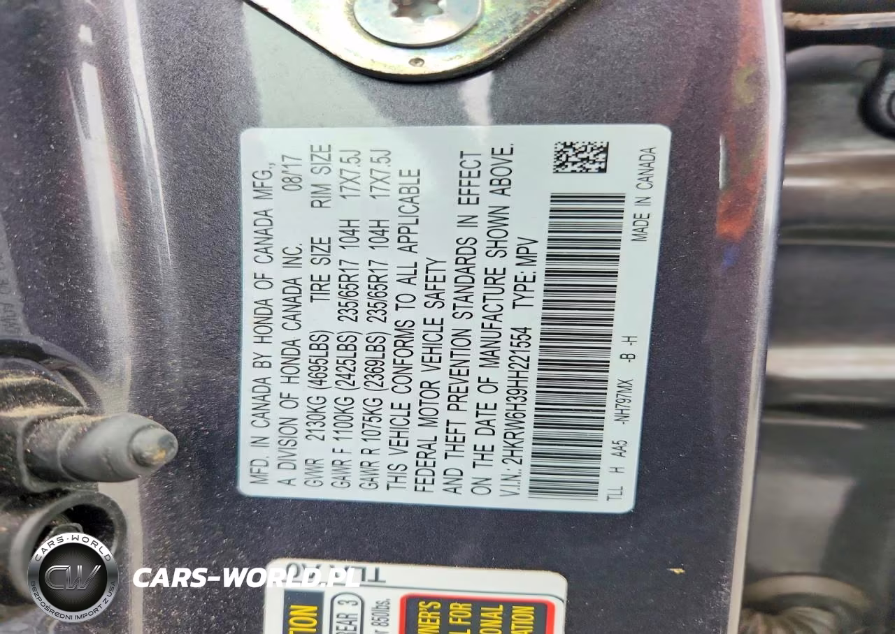 2017 Honda Cr-V Lx VIN:2HKRW6H39HH221554 - 13