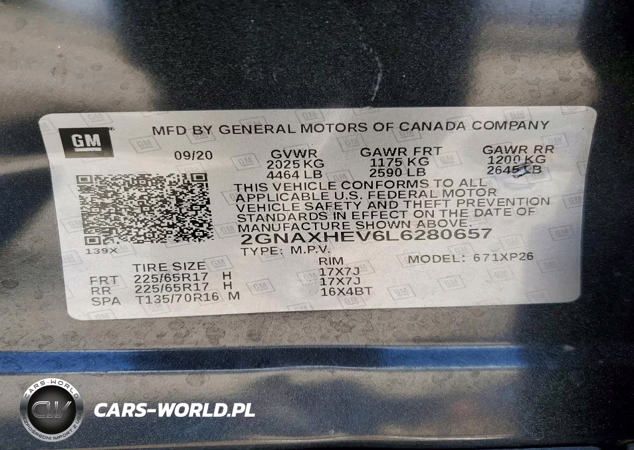 2020 Chevrolet Equinox Ls VIN:2GNAXHEV6L6280657 - 13