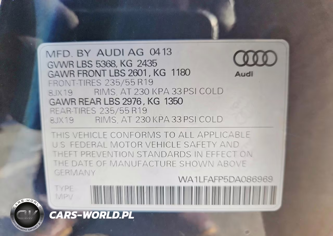 2013 Audi Q5 Premium Plus VIN:WA1LFAFP5DA086969 - 13