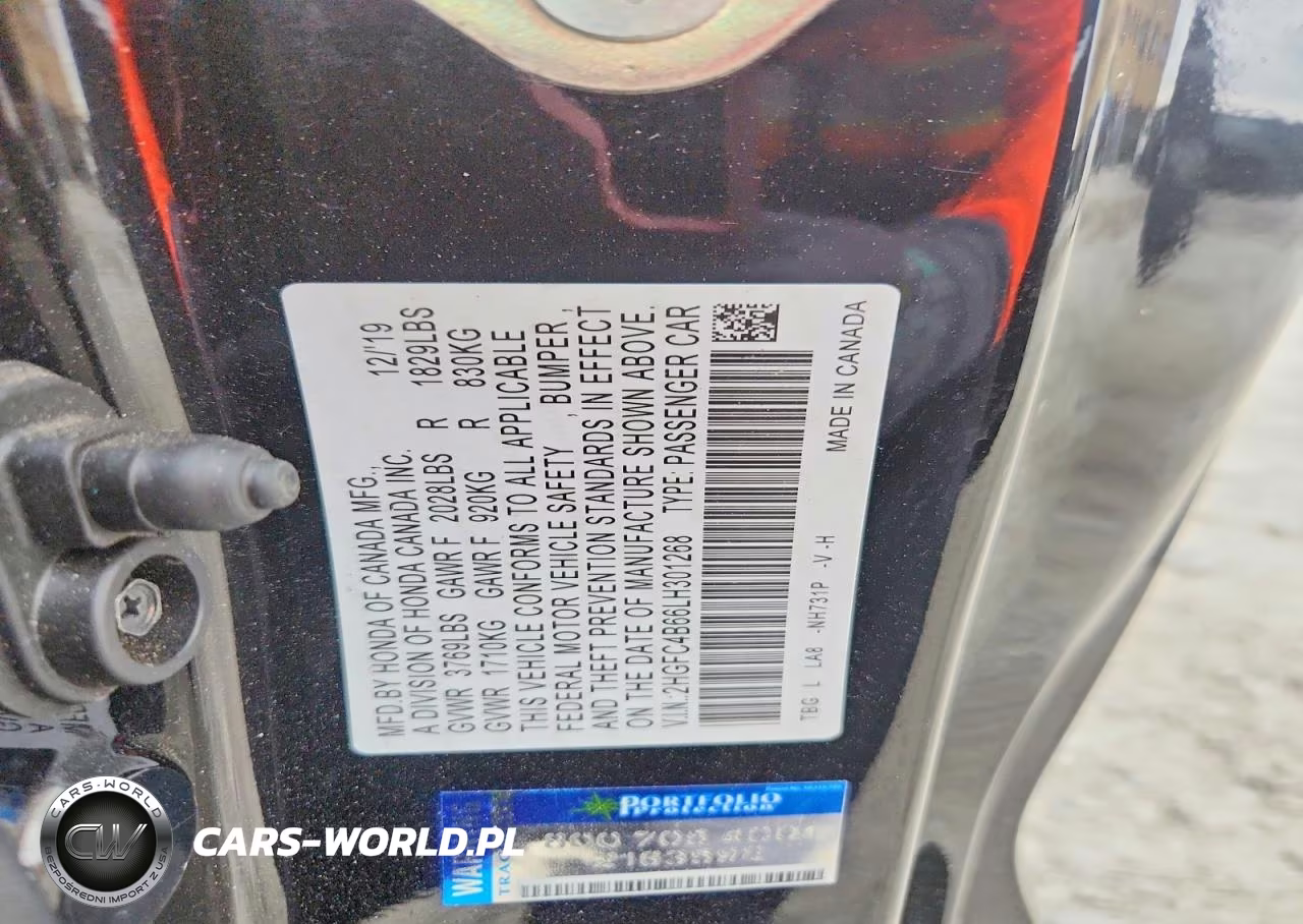 2020 Honda Civic Lx VIN:2HGFC4B66LH301268 - 12