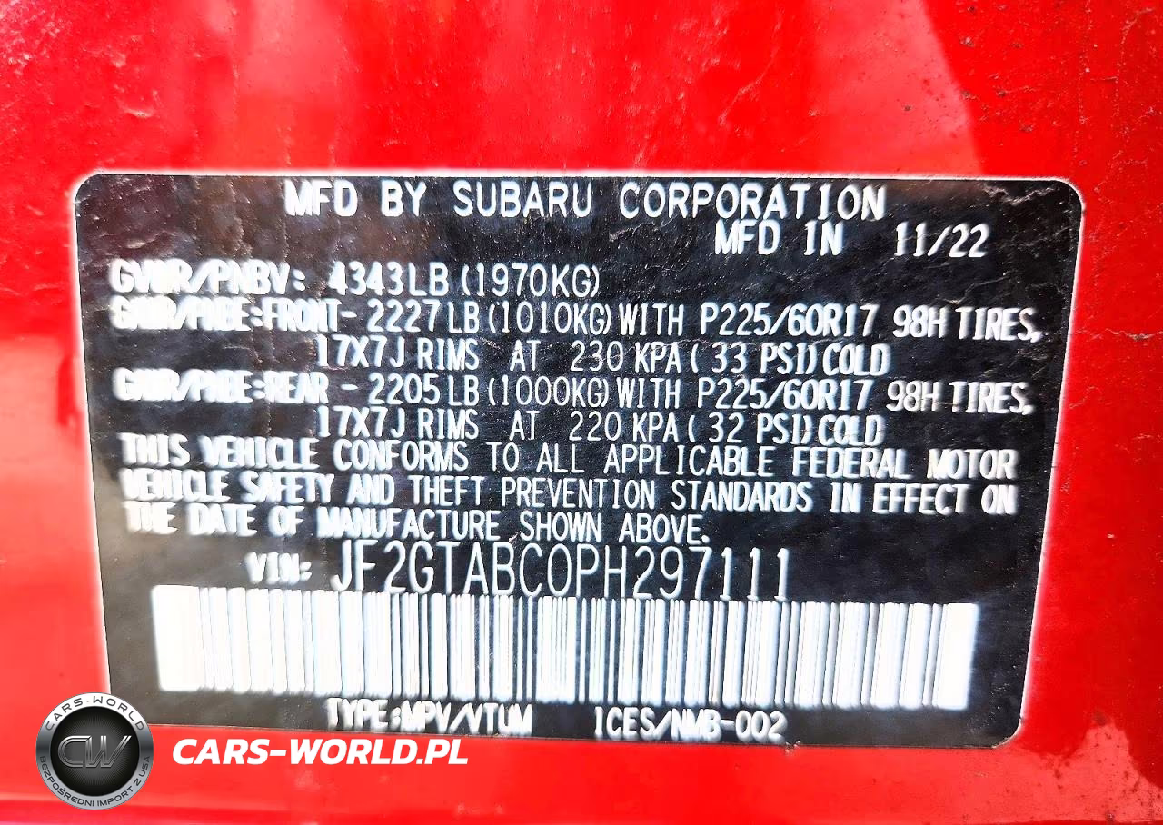 2023 Subaru Crosstrek VIN:JF2GTABC0PH297111 - 13