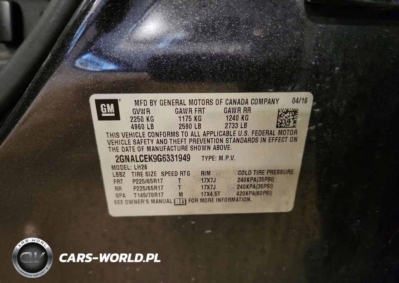 2016 Chevrolet Equinox Lt VIN:2GNALCEK9G6331949 - 13