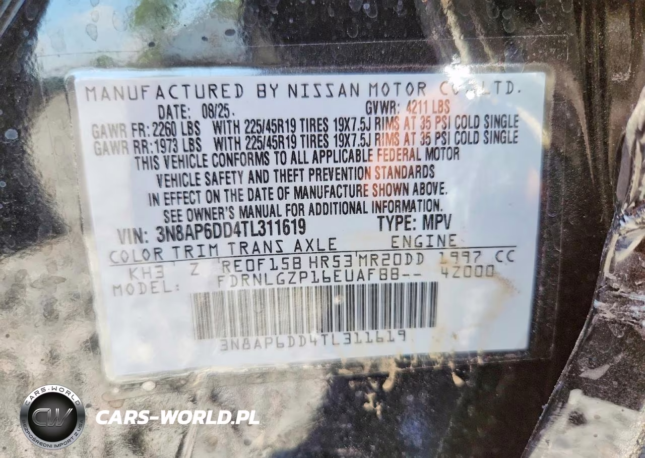 2026 Nissan Kicks Sr VIN:3N8AP6DD4TL311619 - 12