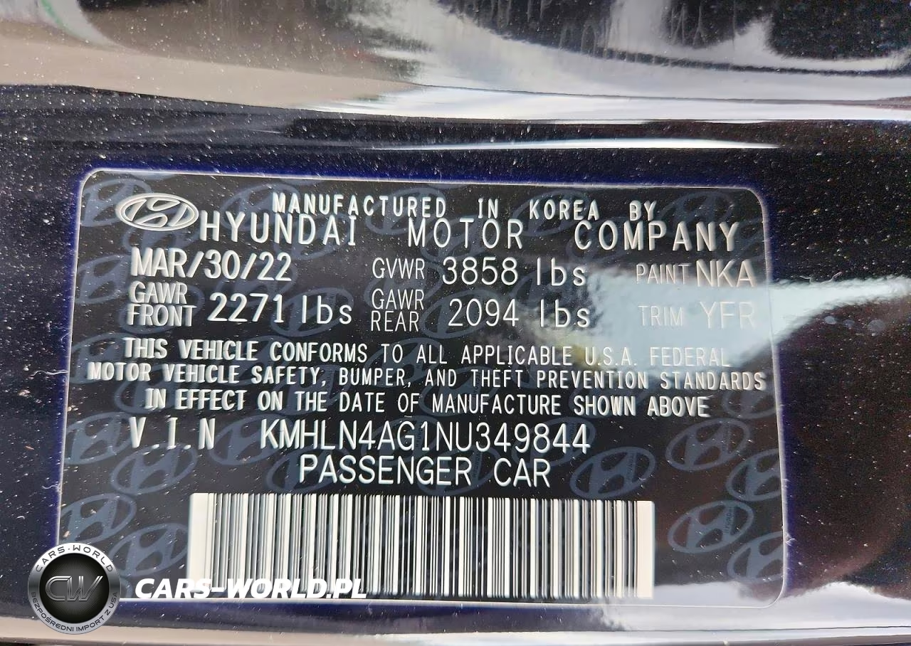 2022 Hyundai Elantra Sel VIN:KMHLN4AG1NU349844 - 12