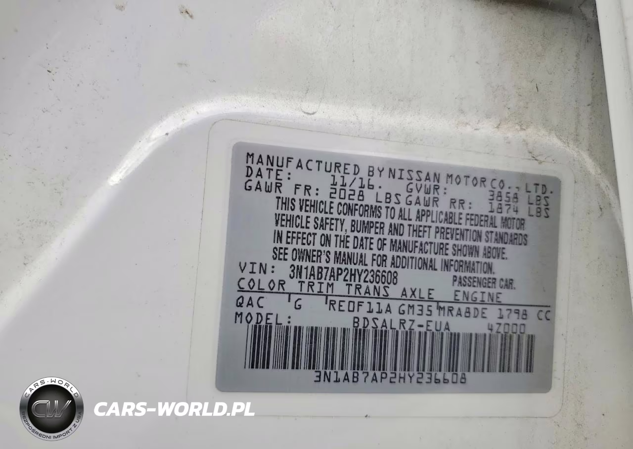 2017 Nissan Sentra Sr VIN:3N1AB7AP2HY236608 - 12