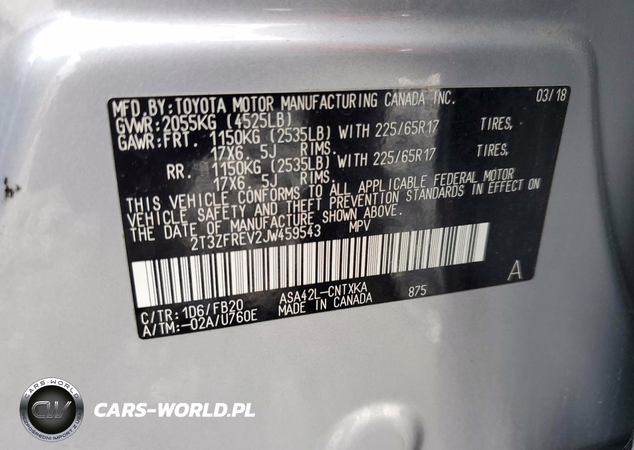 2018 Toyota Rav4 Le VIN:2T3ZFREV2JW459543 - 13