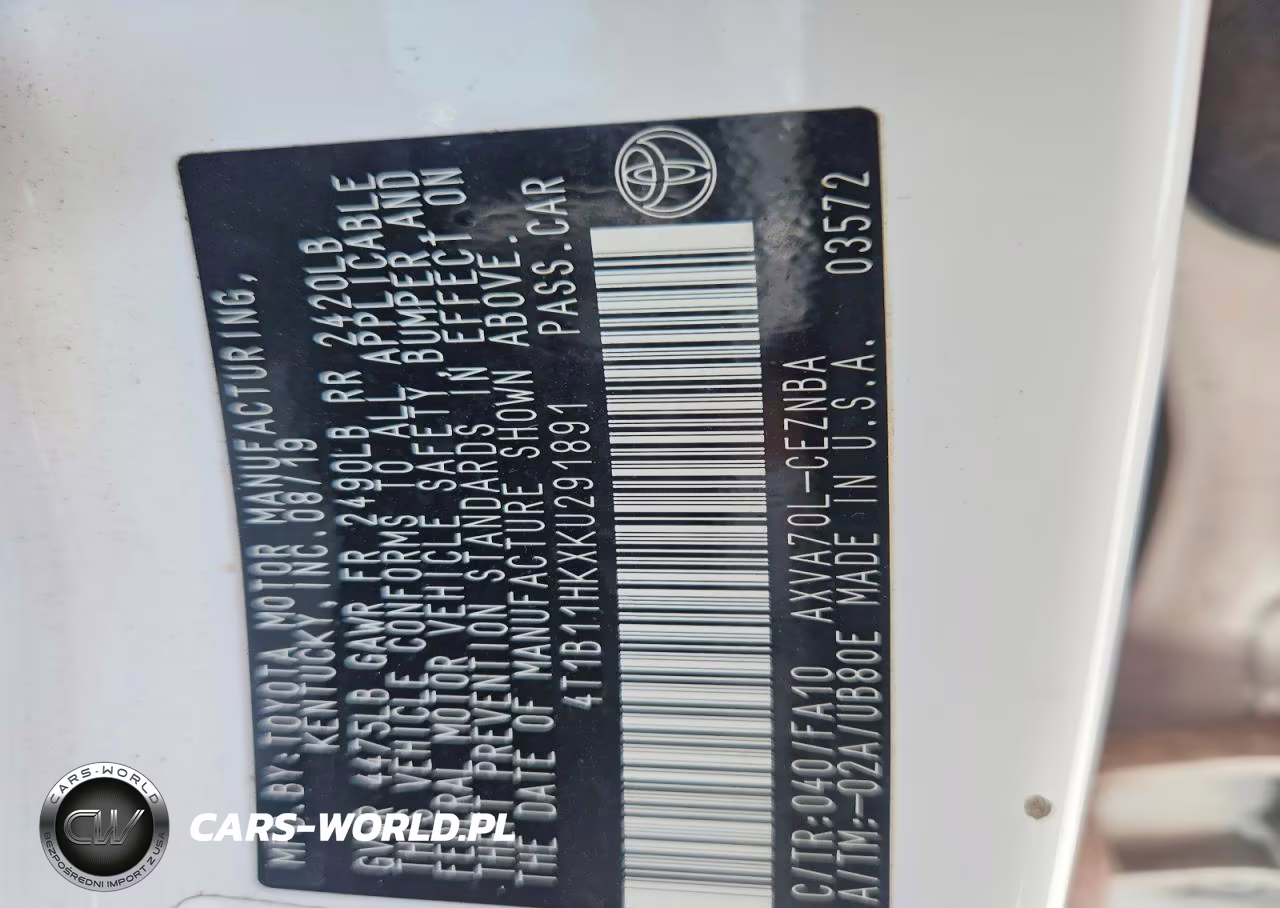 2019 Toyota Camry Le VIN:4T1B11HKXKU291891 - 13