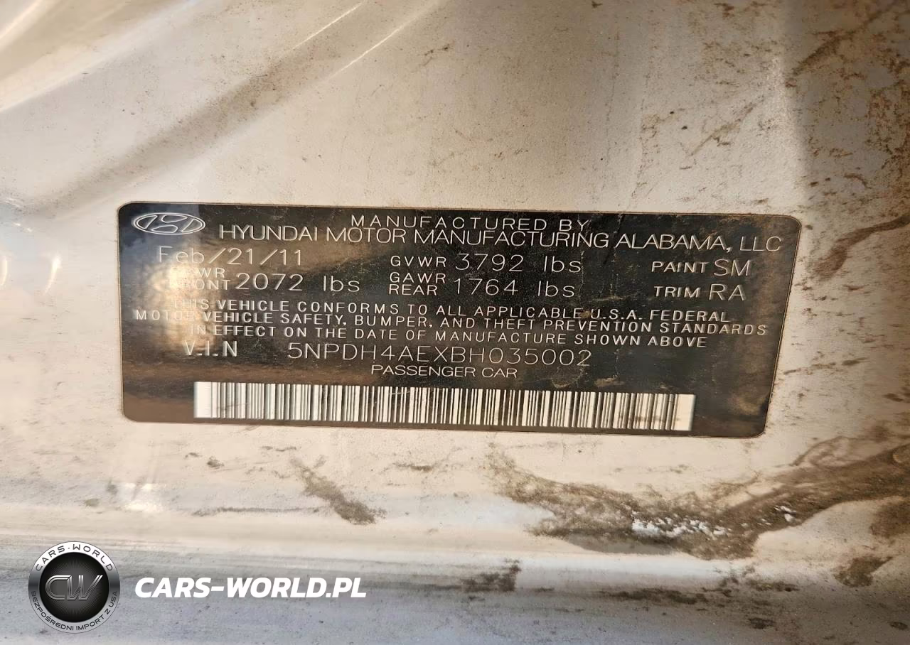 2011 Hyundai Elantra Gls VIN:5NPDH4AEXBH035002 - 12
