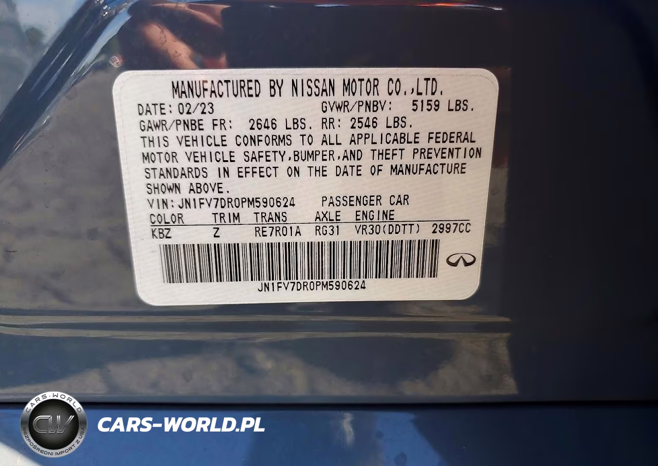 2023 Infiniti Q50 Red Sport 400 VIN:JN1FV7DR0PM590624 - 13