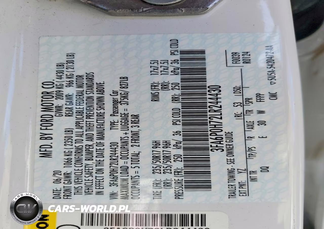 2020 Ford Fusion Se VIN:3FA6P0H72LR244430 - 12