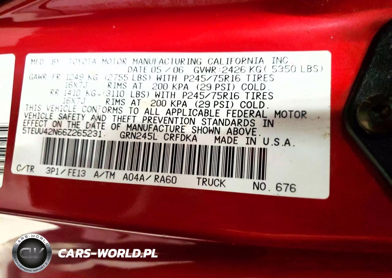 2006 Toyota Tacoma V6 VIN:5TEUU42N66Z265231 - 12