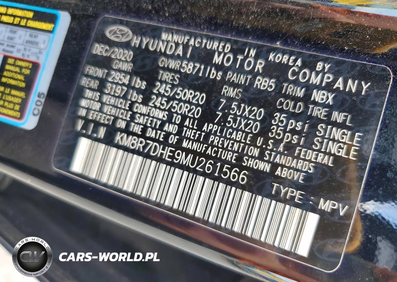 2021 Hyundai Palisade Calligraphy VIN:KM8R7DHE9MU261566 - 12