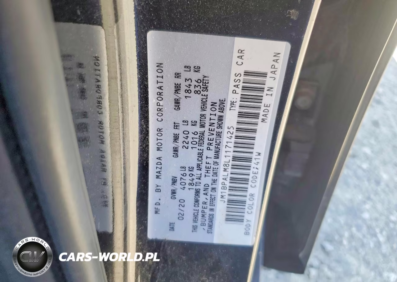 2020 Mazda 3 VIN:JM1BPALM8L1171425 - 13