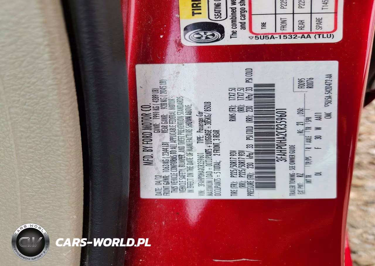 2012 Ford Fusion Se VIN:3FAHP0HA2CR359601 - 13