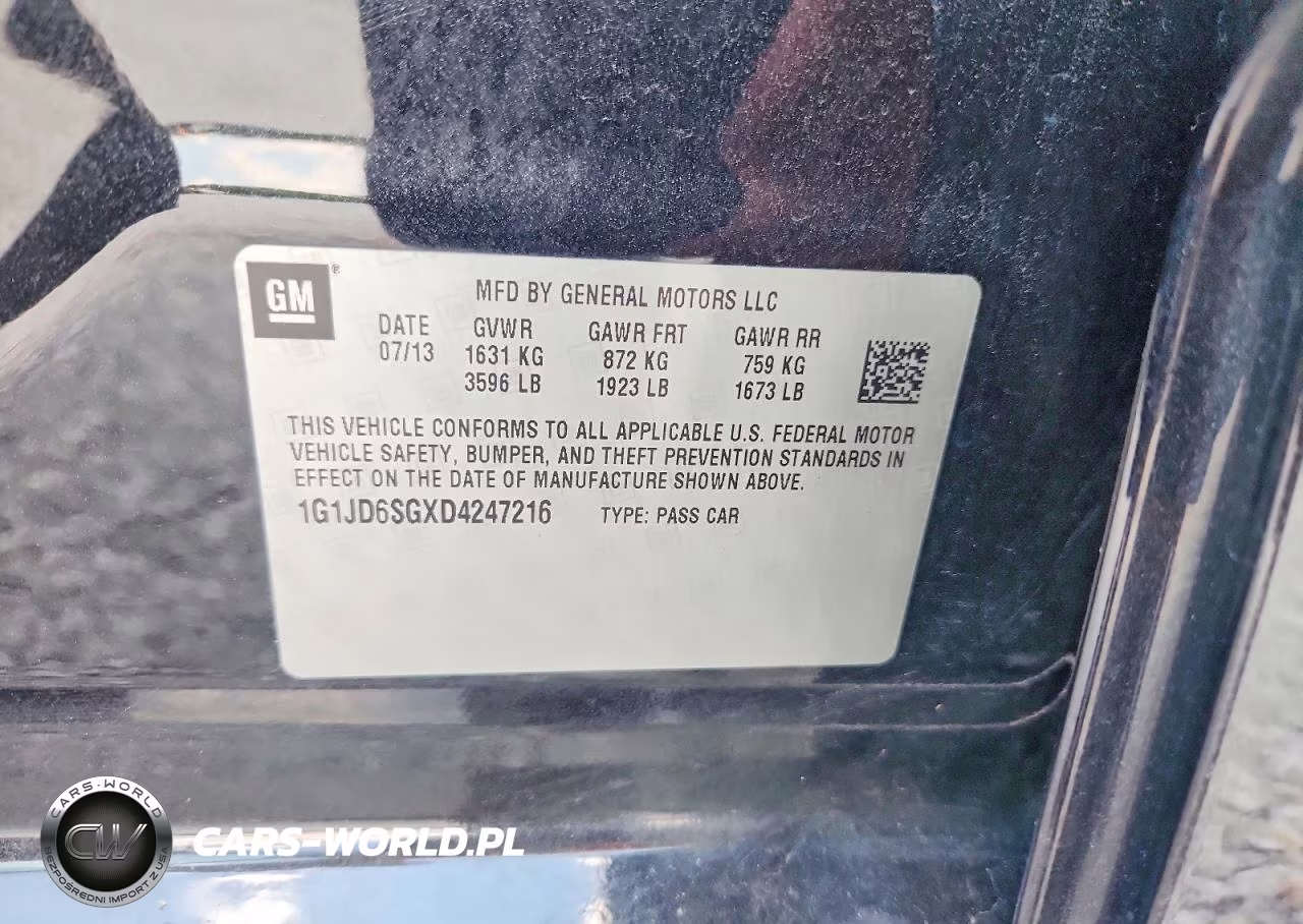 2013 Chevrolet Sonic Lt VIN:1G1JD6SGXD4247216 - 12