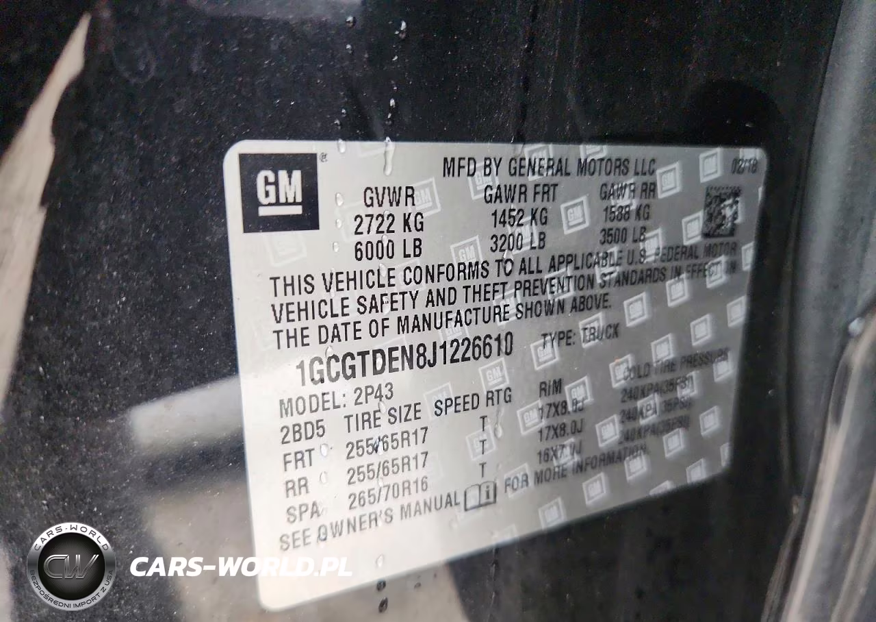2018 Chevrolet Colorado Z71 VIN:1GCGTDEN8J1226610 - 12