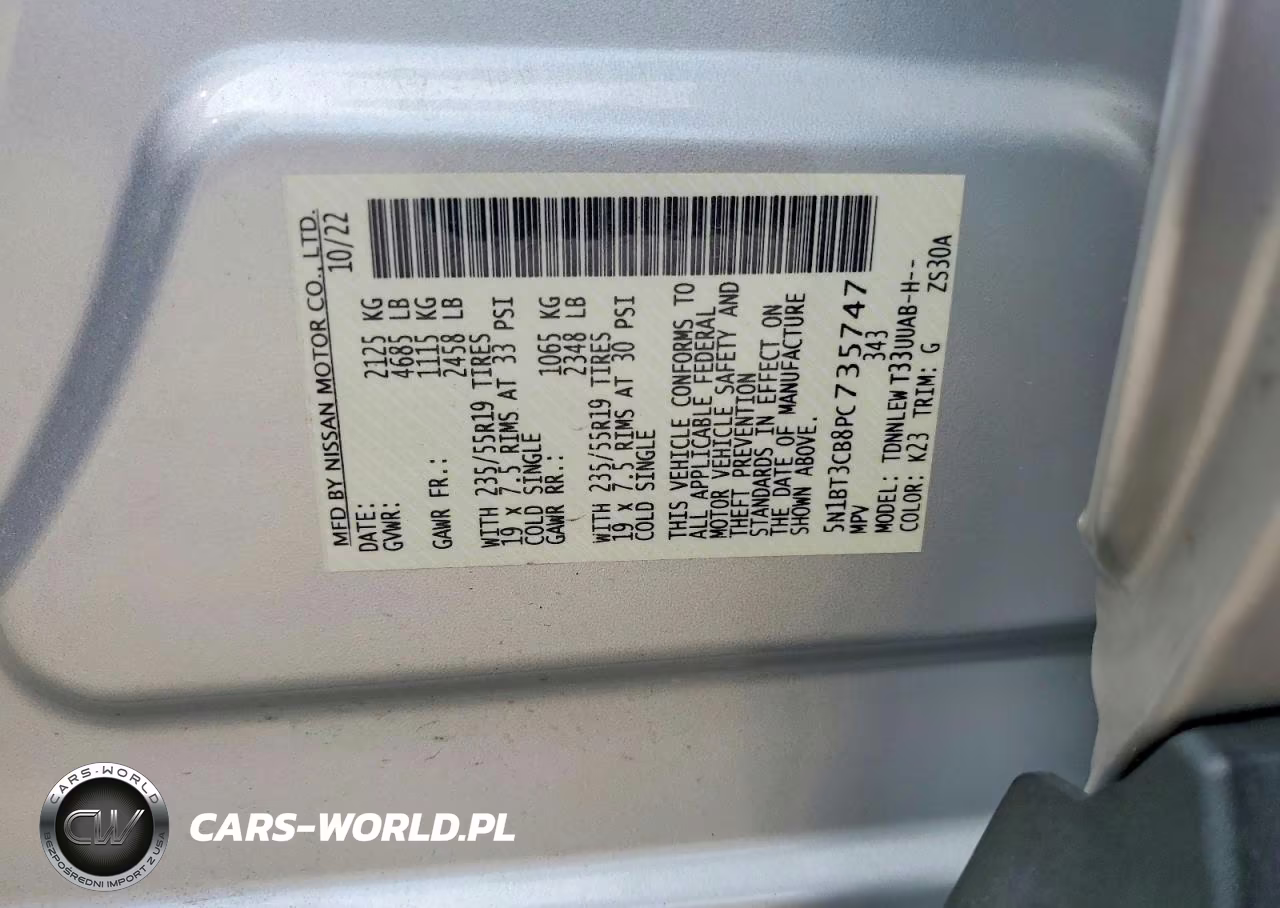 2023 Nissan Rogue Sl VIN:5N1BT3CB8PC735747 - 13