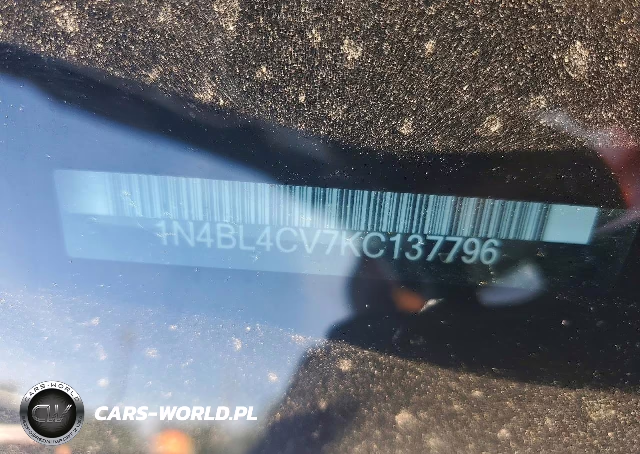 2019 Nissan Altima Sr VIN:1N4BL4CV7KC137796 - 12