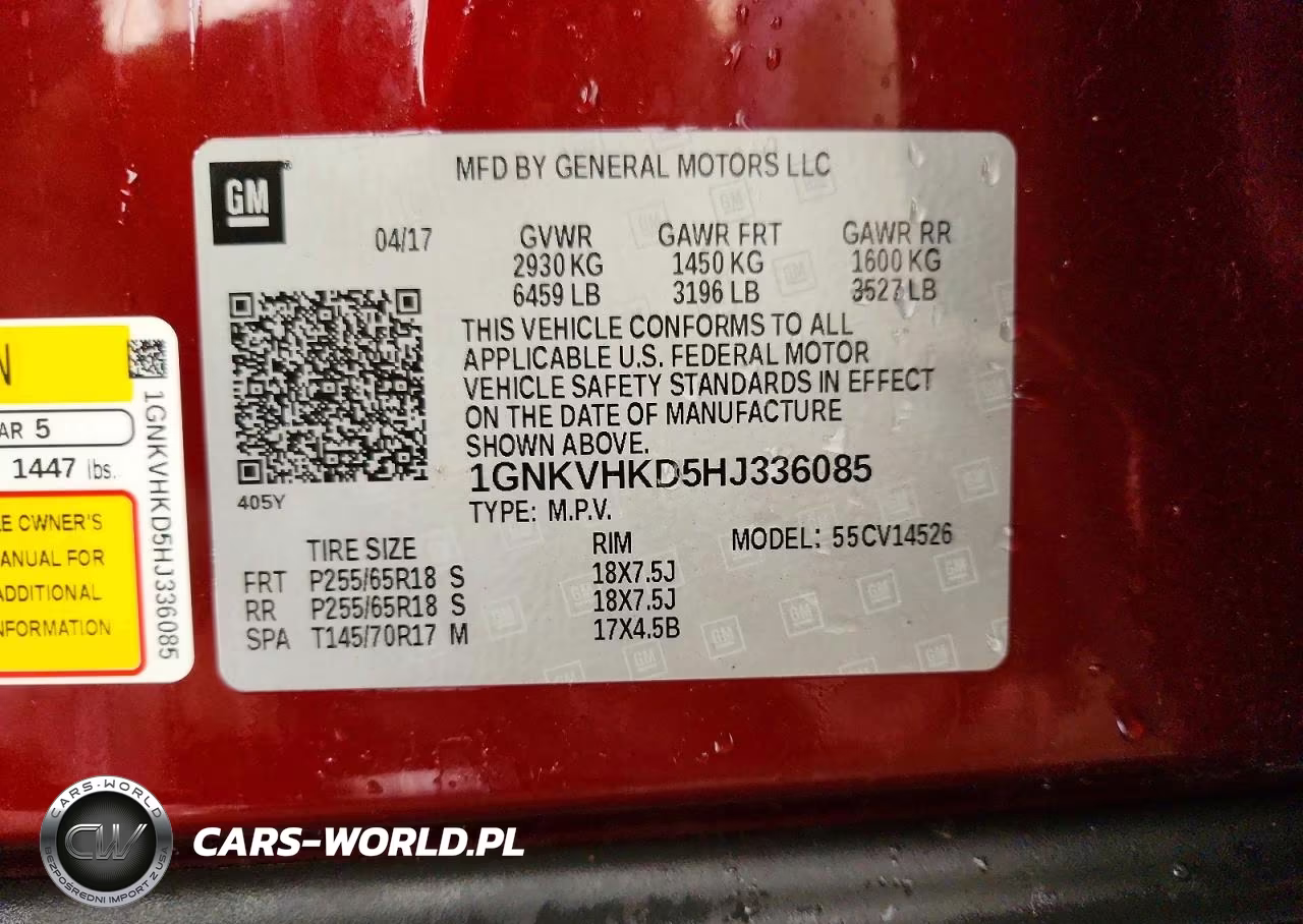 2017 Chevrolet Traverse Lt VIN:1GNKVHKD5HJ336085 - 14
