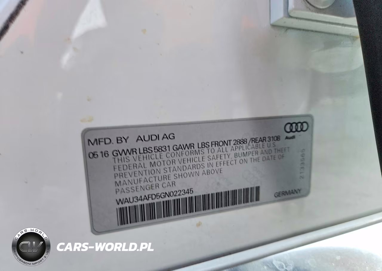 2016 Audi A8 L Quattro VIN:WAU34AFD5GN022345 - 12
