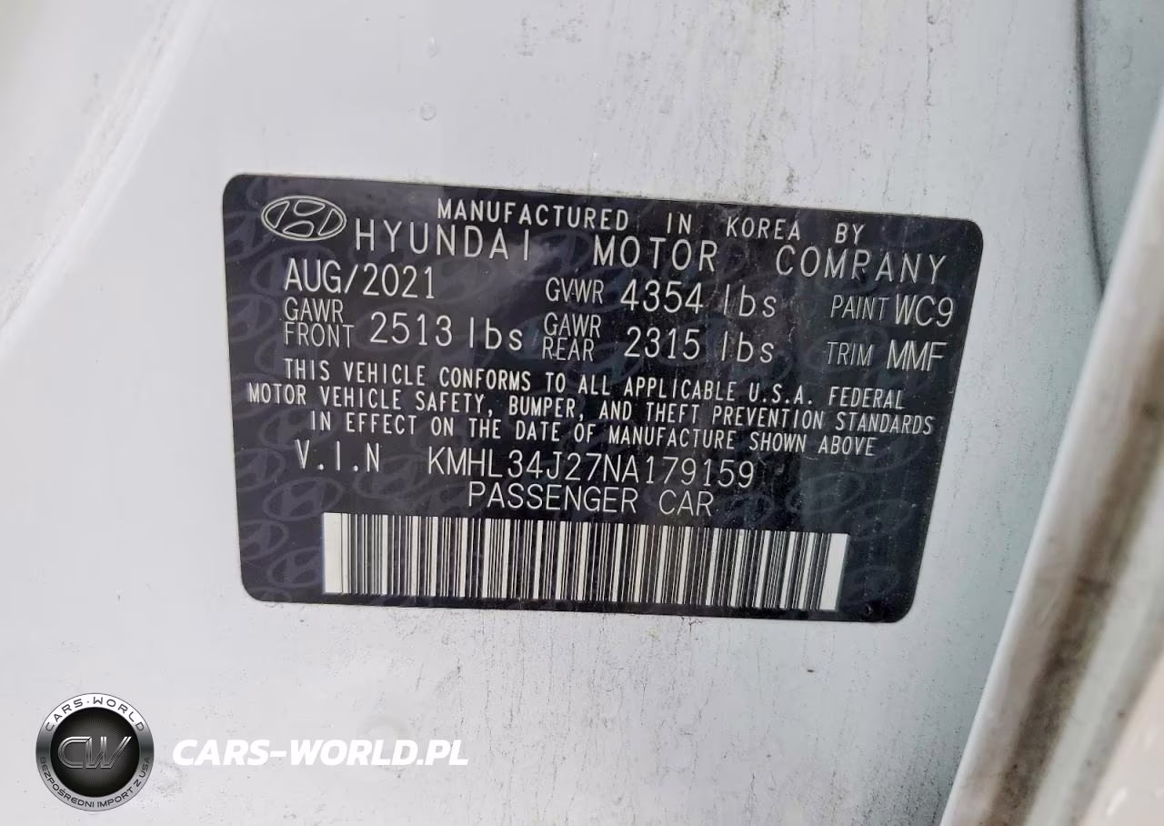 2022 Hyundai Sonata Limited VIN:KMHL34J27NA179159 - 12