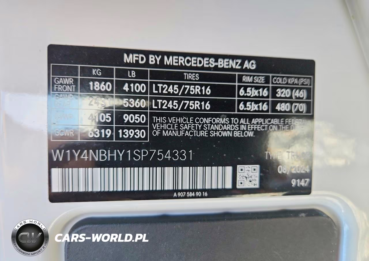 2025 Mercedes-Benz Sprinter 2500 Delivery Van VIN:W1Y4NBHY1SP754331 - 13