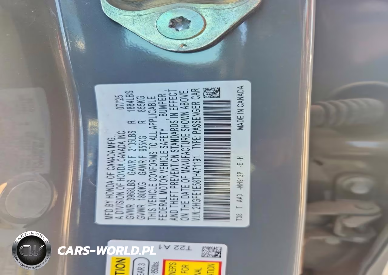 2026 Honda Civic Si VIN:2HGFE1E58TH471191 - 12
