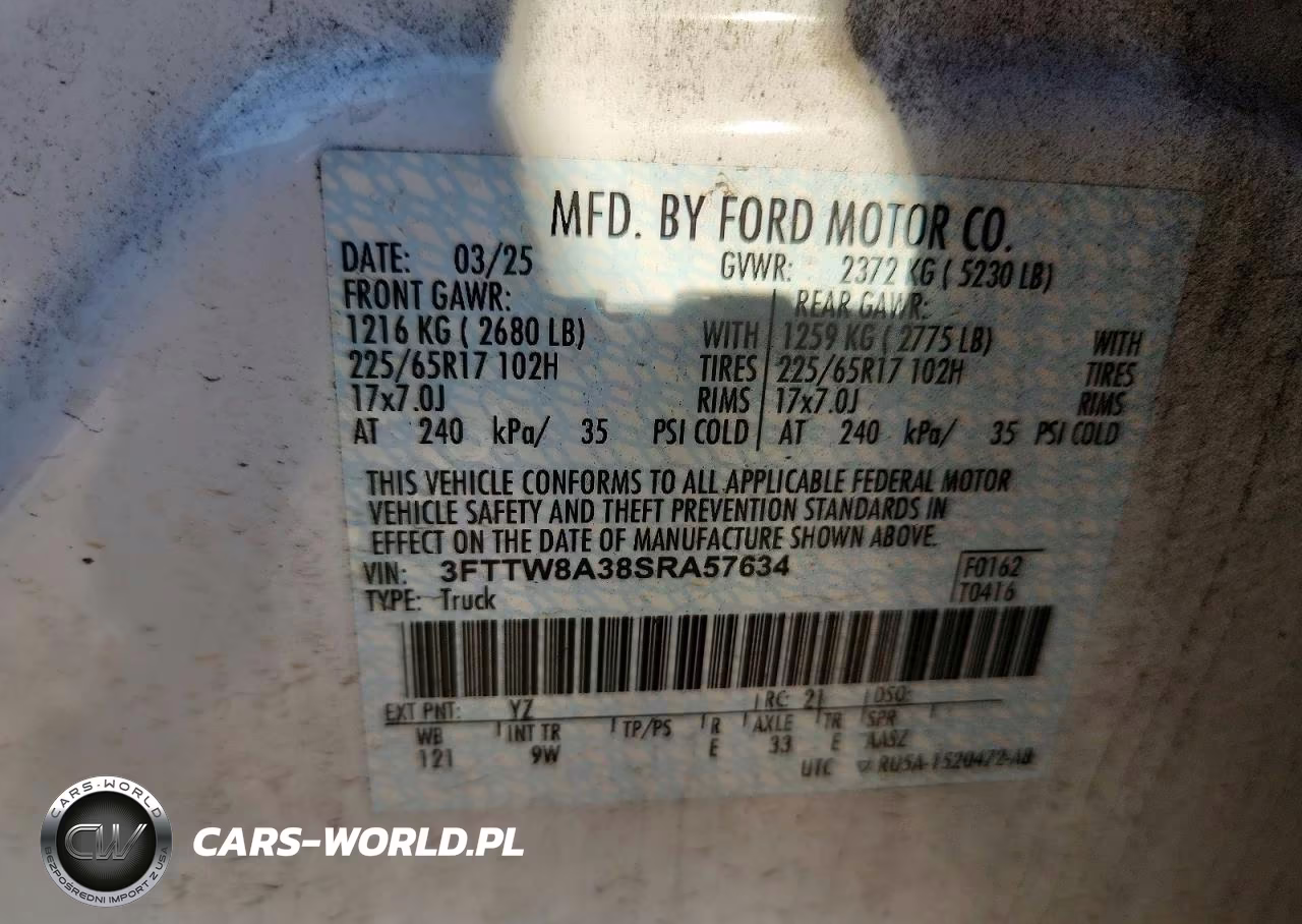 2025 Ford Maverick Xl VIN:3FTTW8A38SRA57634 - 12
