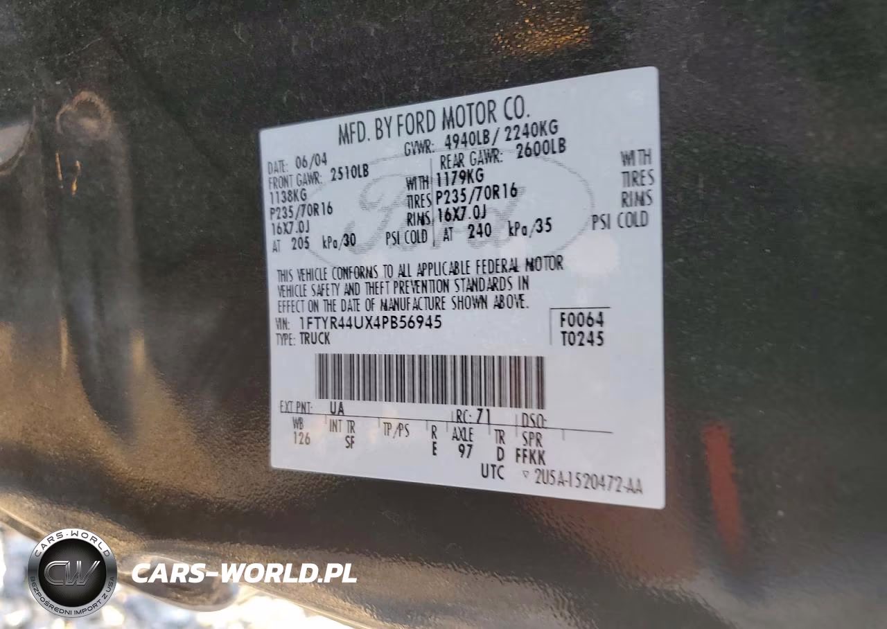 2004 Ford Ranger Super Cab VIN:1FTYR44UX4PB56945 - 13
