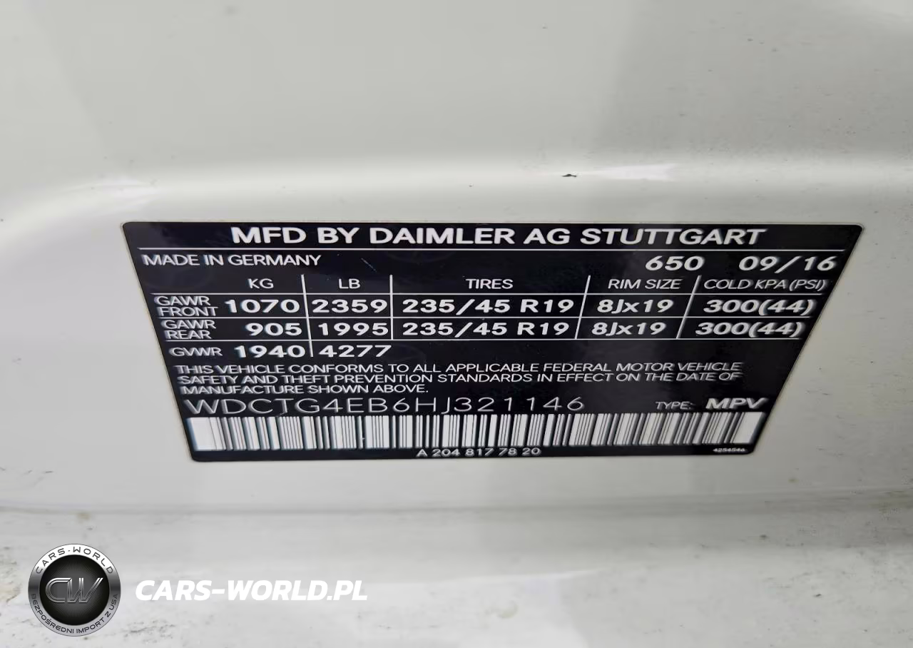2017 Mercedes-Benz Gla 250 VIN:WDCTG4EB6HJ321146 - 13