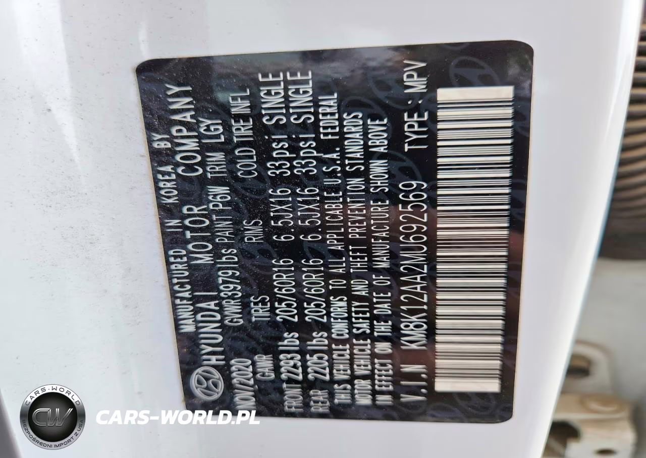 2021 Hyundai Kona Se VIN:KM8K12AA2MU692569 - 12