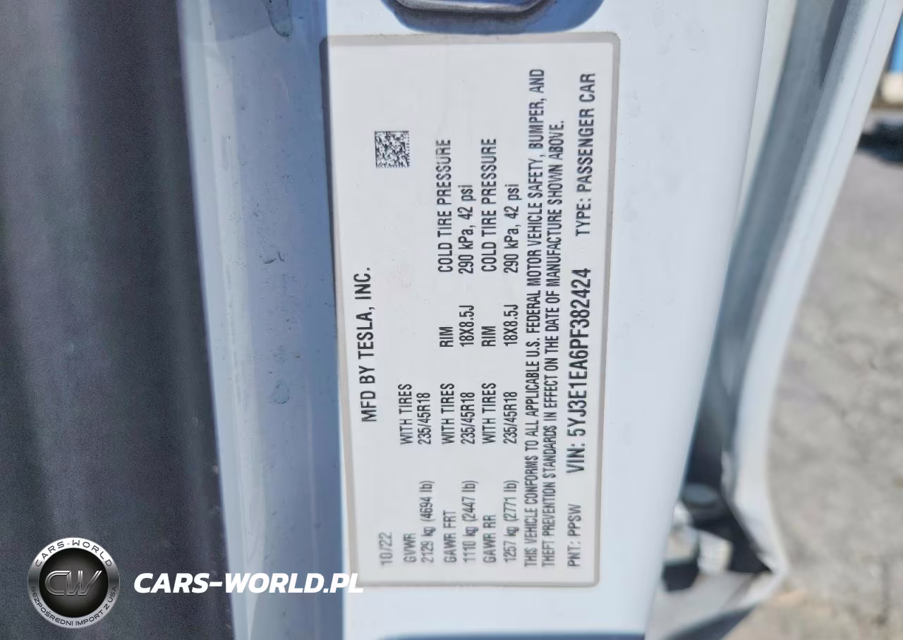 2023 Tesla Model 3 VIN:5YJ3E1EA6PF382424 - 12