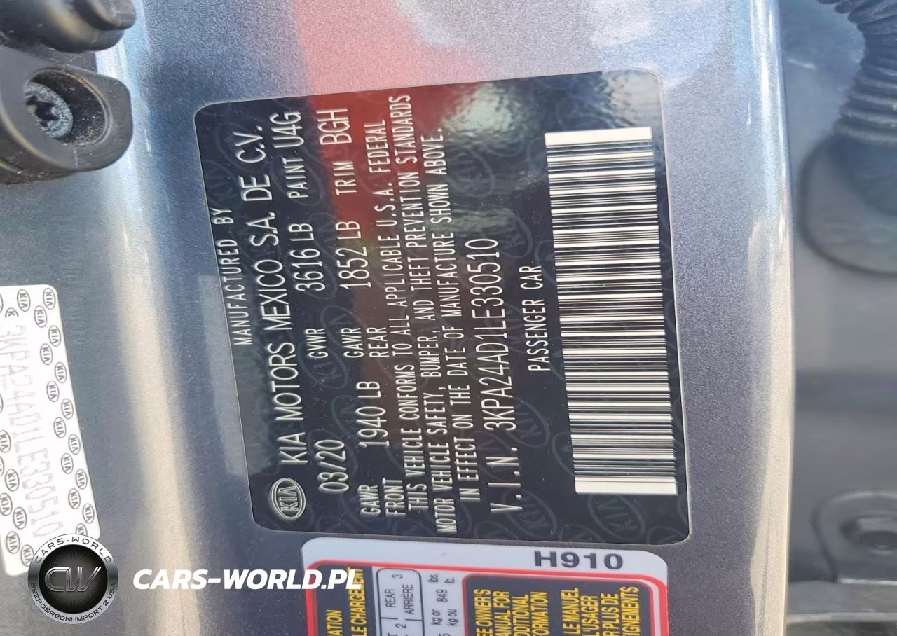 2020 Kia Rio S VIN:3KPA24AD1LE330510 - 12