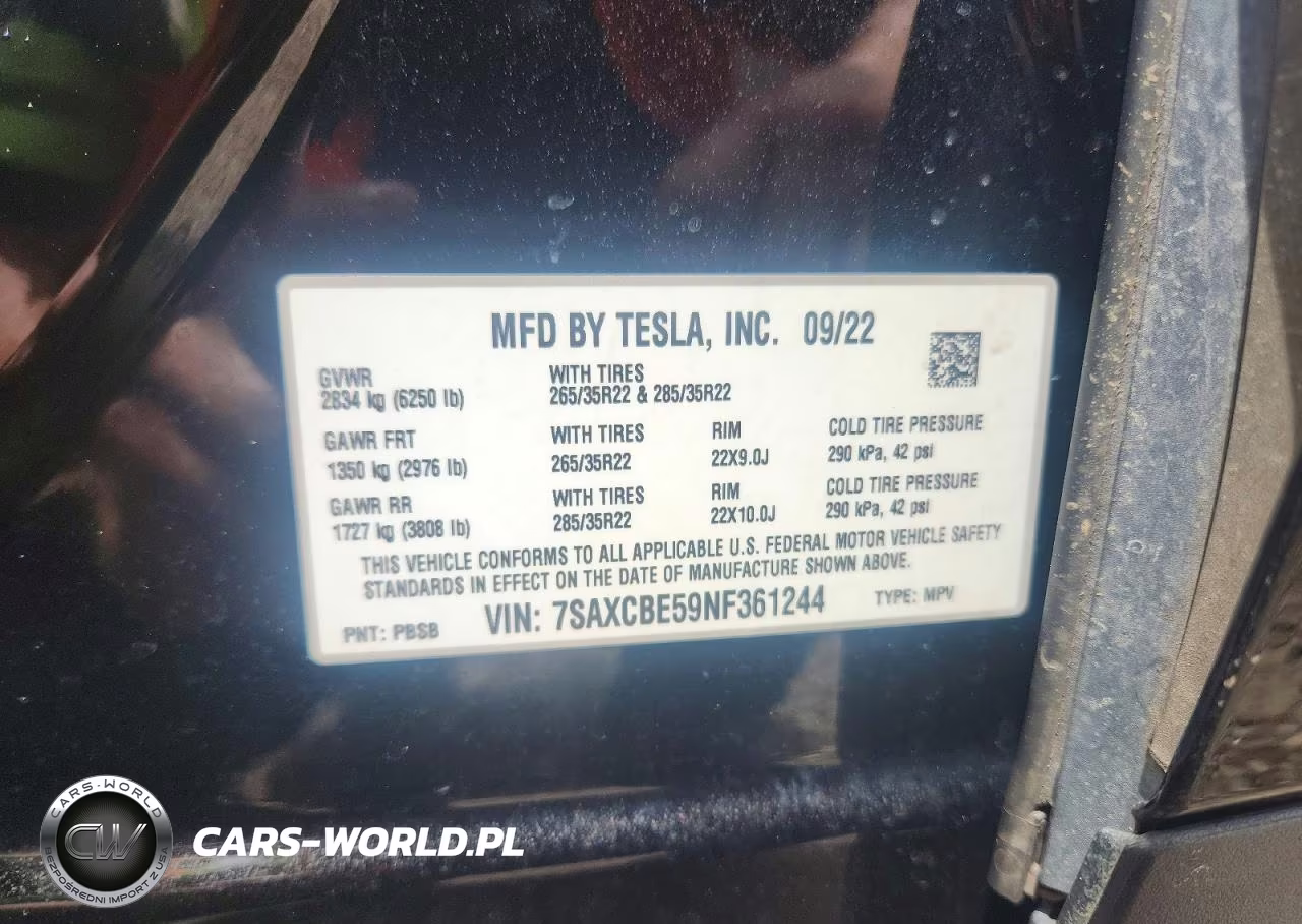 2022 Tesla Model X VIN:7SAXCBE59NF361244 - 13