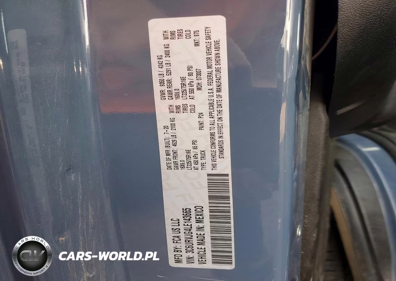2020 Ram Promaster 3500 Delivery Van VIN:3C6URVJG4LE143665 - 13