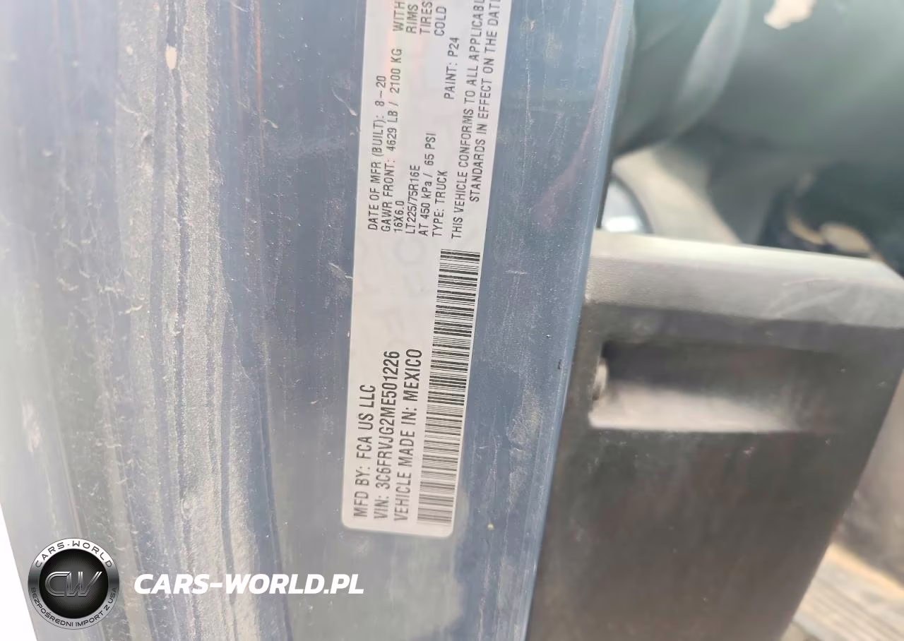 2021 Ram Promaster 3500 Delivery Van VIN:3C6FRVJG2ME501226 - 12