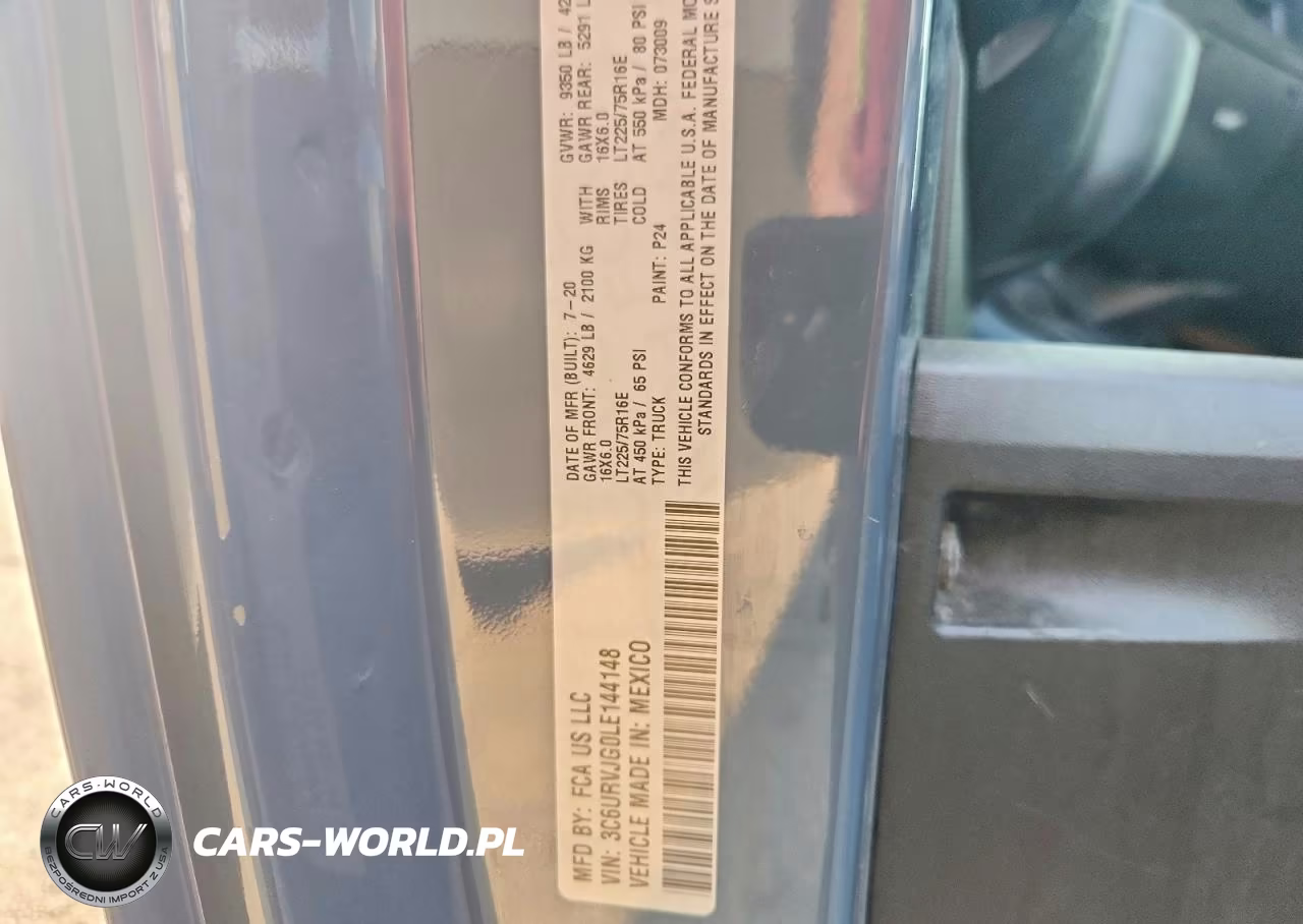2020 Ram Promaster 3500 Delivery Van VIN:3C6URVJG0LE144148 - 12