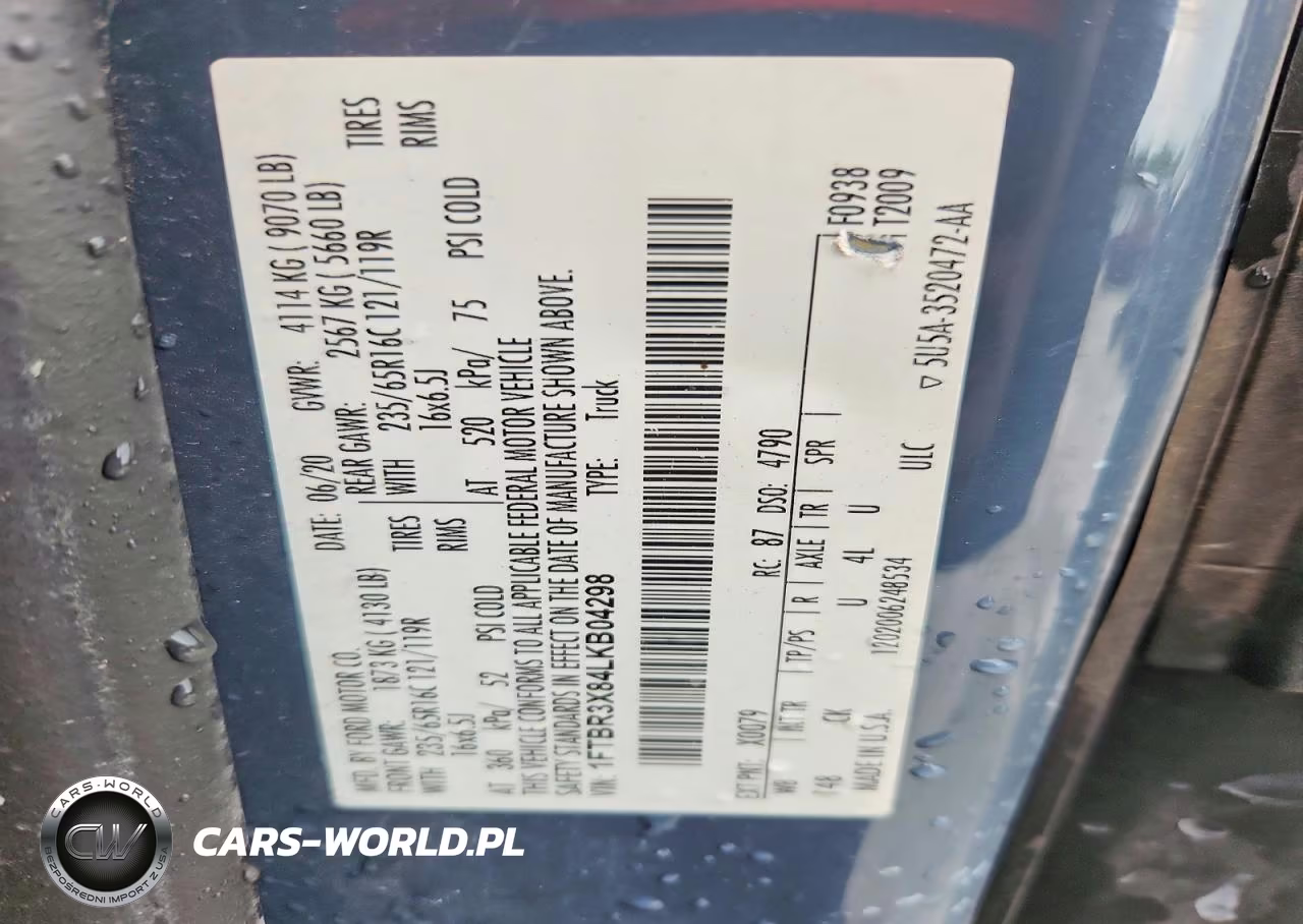 2020 Ford Transit 250 Delivery Van VIN:1FTBR3X84LKB04298 - 13