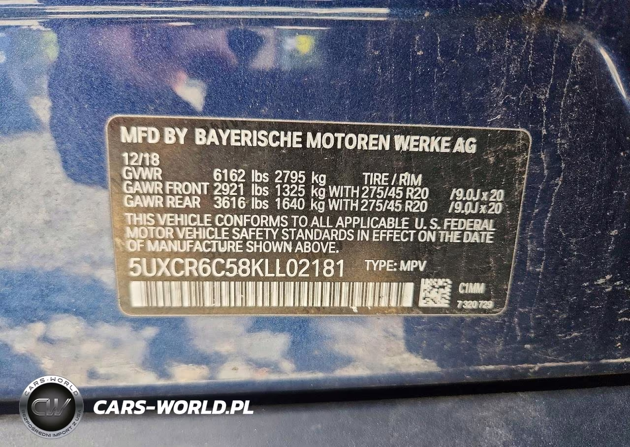 2019 BMW X5 xDrive40I VIN:5UXCR6C58KLL02181 - 14