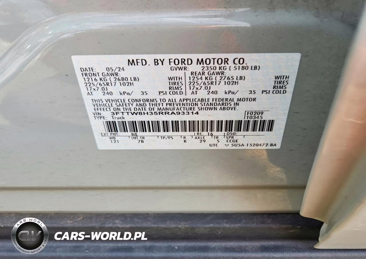 2024 Ford Maverick Xlt VIN:3FTTW8H35RRA93314 - 12