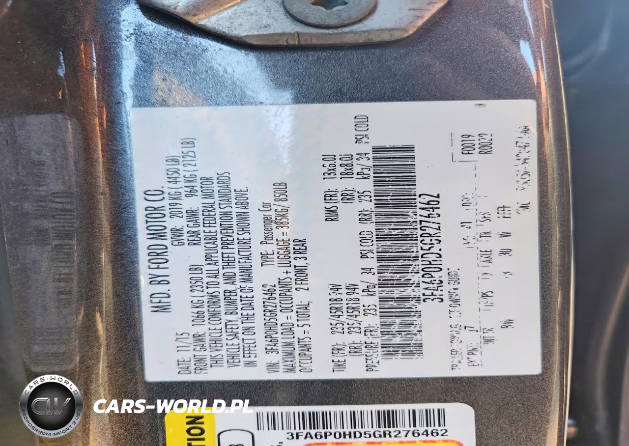 2016 Ford Fusion Se VIN:3FA6P0HD5GR276462 - 13