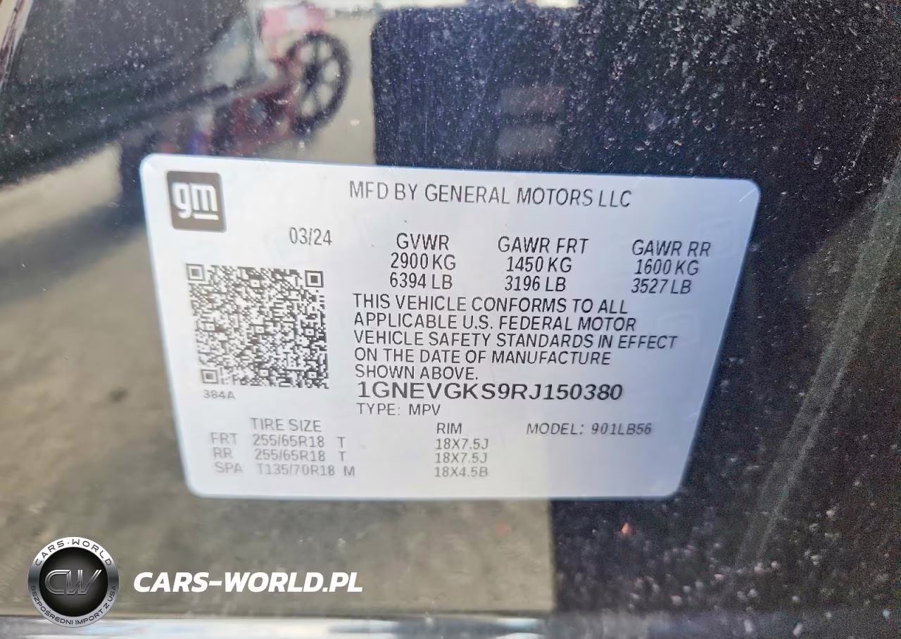 2024 Chevrolet Traverse Lt VIN:1GNEVGKS9RJ150380 - 13