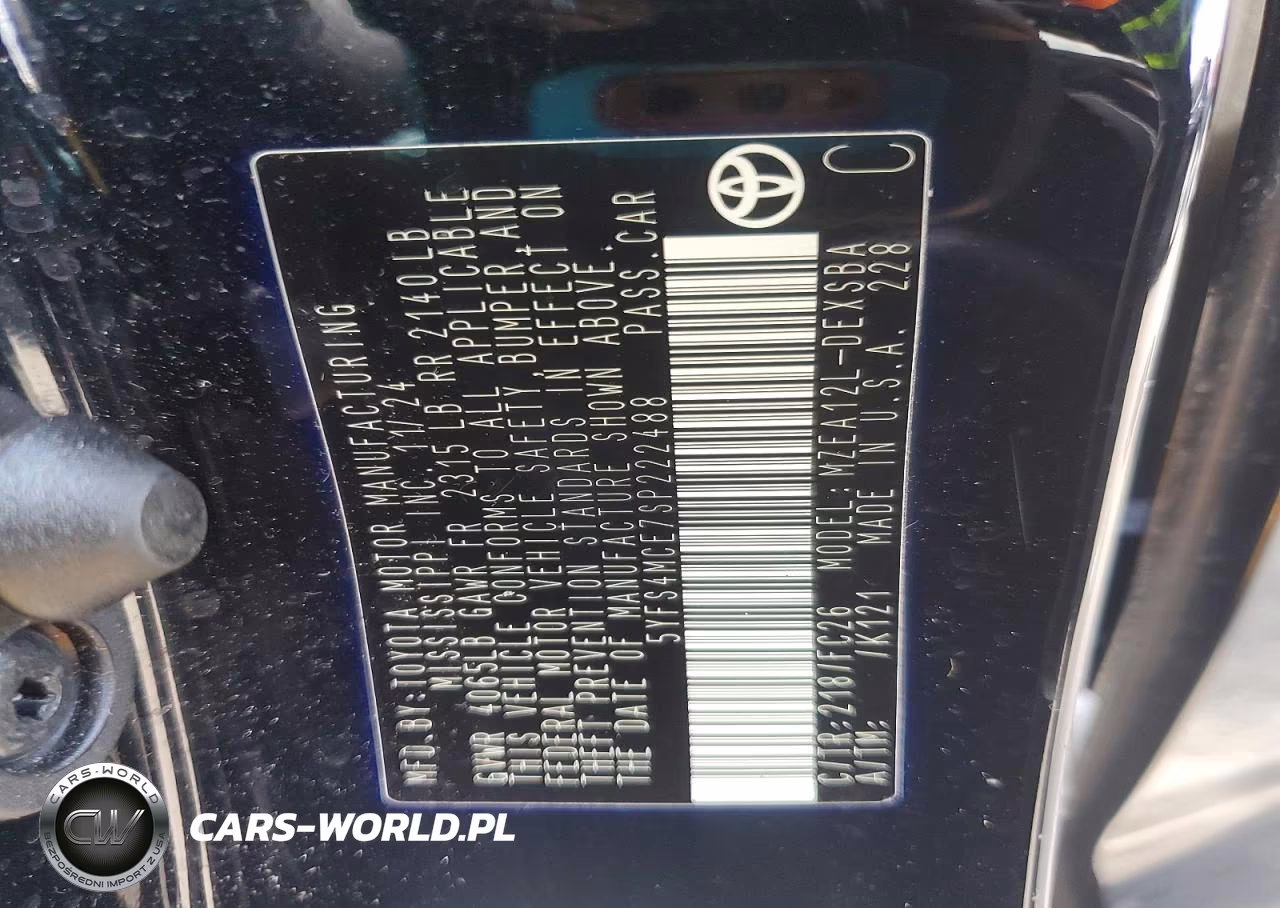 2025 Toyota Corolla Se VIN:5YFS4MCE7SP222488 - 12