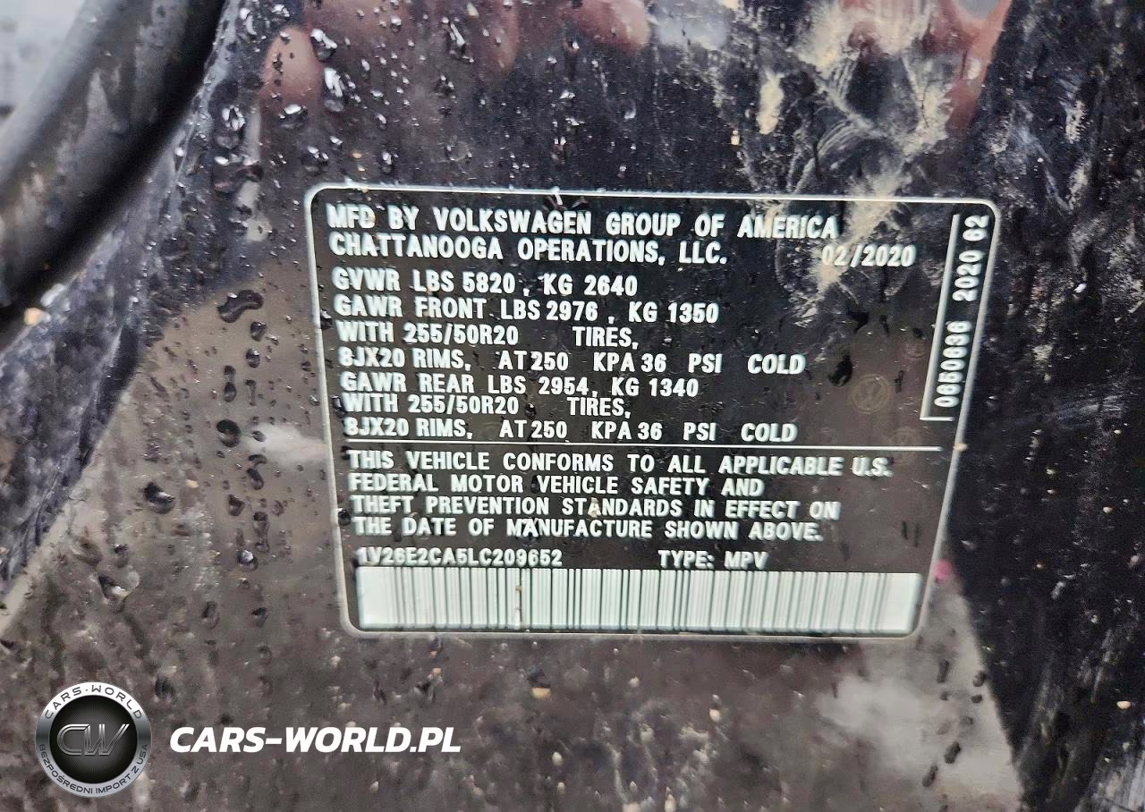 2020 Volkswagen Atlas Cross Sport Se VIN:1V26E2CA5LC209652 - 13