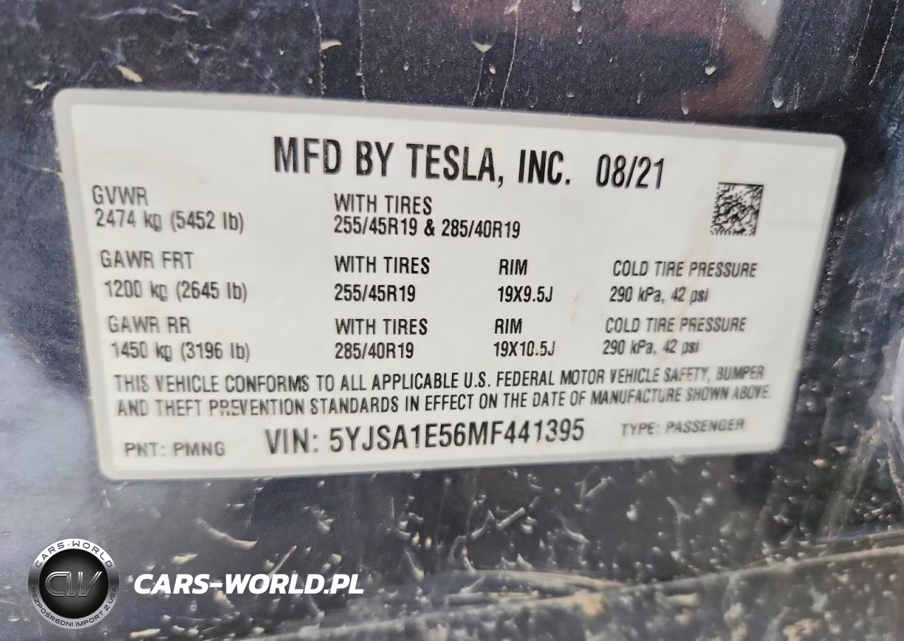 2021 Tesla Model S VIN:5YJSA1E56MF441395 - 13