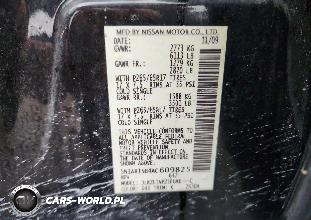 2010 Nissan Pathfinder S VIN:5N1AR1NB4AC609825 - 13
