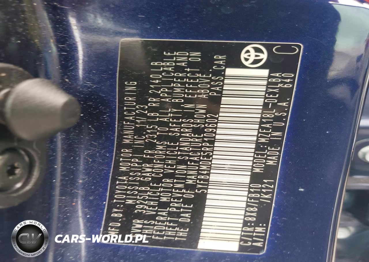 2024 Toyota Corolla Le VIN:5YFB4MDE5RP109602 - 12
